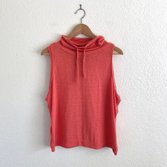 Prana Women's Cozy Up Barmsee Tank Cowl Neck Fresca Heather Lightweight Hemp - Picture 1 of 11